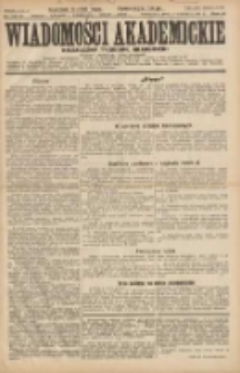 Wiadomości Akademickie: niezależny tygodnik akademicki 1931.06.14 R.3 Nr14/15