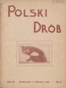 Polski Drób: organ Centralnego Komitetu do Spraw Hodowli Drobiu w Polsce 1928.12.15 R.7 Nr24