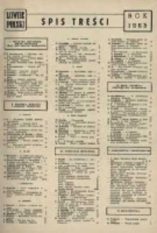 Łowiec Polski. Spis treści. Rok 1965.