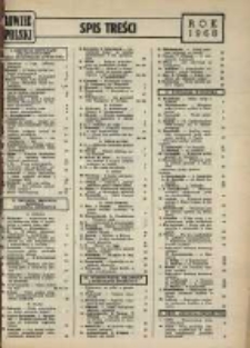 Łowiec Polski. Spis treści. Rok 1968.