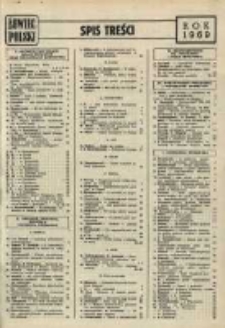 Łowiec Polski. Spis treści. Rok 1969.