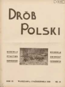 Polski Dr&oacute;b: organ Centralnego Komitetu do Spraw Hodowli Drobiu w Polsce 1930.10.01 R.9 Nr19