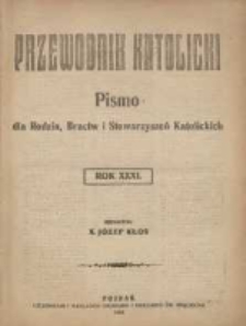 Przewodnik Katolicki: pismo ilustrowane dla Rodzin katolickich z dodatkiem "Opiekun dziatek" 1925.01.04 R.31 Nr1