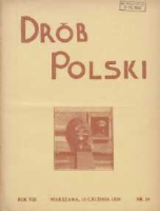 Polski Dr&oacute;b: organ Centralnego Komitetu do Spraw Hodowli Drobiu w Polsce 1929.12.15 R.8 Nr24