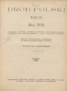 Polski Dr&oacute;b: organ Centralnego Komitetu do Spraw Hodowli Drobiu w Polsce 1930.01.01 R.9 Nr1