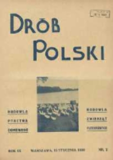 Polski Dr&oacute;b: organ Centralnego Komitetu do Spraw Hodowli Drobiu w Polsce 1930.01.15 R.9 Nr2