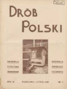 Polski Dr&oacute;b: organ Centralnego Komitetu do Spraw Hodowli Drobiu w Polsce 1930.02.01 R.9 Nr3