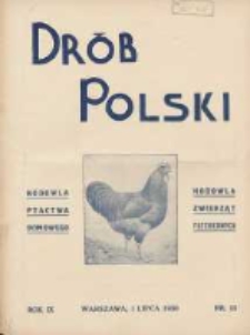 Polski Dr&oacute;b: organ Centralnego Komitetu do Spraw Hodowli Drobiu w Polsce 1930.07.01 R.9 Nr13