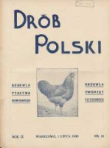 Polski Drób: organ Centralnego Komitetu do Spraw Hodowli Drobiu w Polsce 1930.07.01 R.9 Nr13