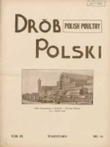 Polski Dr&oacute;b: organ Centralnego Komitetu do Spraw Hodowli Drobiu w Polsce 1930.07.15 R.9 Nr14