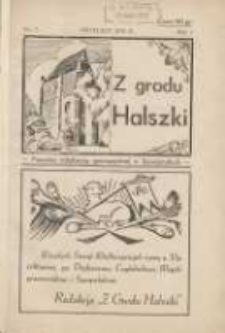 Z Grodu Halszki: pisemko młodzieży gimnazjalnej w Szamotułach 1931 kwiecień R.1 Nr2