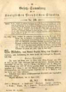 Gesetz-Sammlung für die Königlichen Preussischen Staaten. 1883.04.21 No10