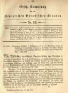 Gesetz-Sammlung für die Königlichen Preussischen Staaten. 1883.07.11 No19