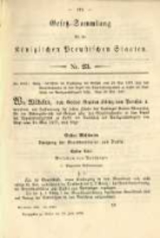 Gesetz-Sammlung für die Königlichen Preussischen Staaten. 1885.06.23 No23