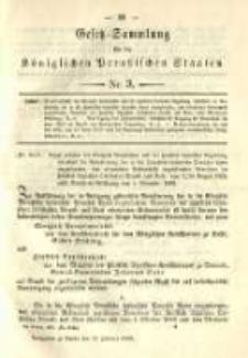 Gesetz-Sammlung f&uuml;r die K&ouml;niglichen Preussischen Staaten. 1889.02.22 No3