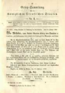 Gesetz-Sammlung für die Königlichen Preussischen Staaten. 1889.02.28 No4