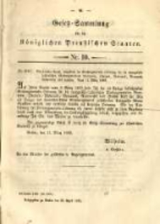 Gesetz-Sammlung für die Königlichen Preussischen Staaten. 1889.04.20 No10