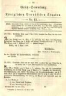 Gesetz-Sammlung für die Königlichen Preussischen Staaten. 1889.04.25 No11