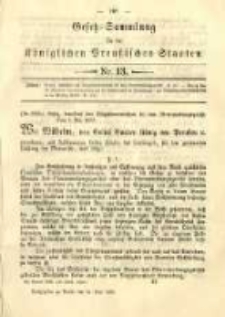 Gesetz-Sammlung für die Königlichen Preussischen Staaten. 1889.05.31 No13