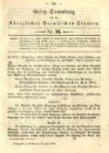 Gesetz-Sammlung für die Königlichen Preussischen Staaten. 1889.06.24 No16