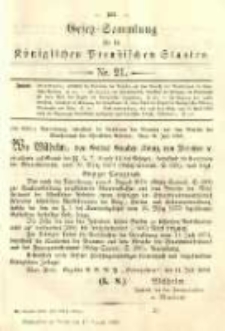 Gesetz-Sammlung für die Königlichen Preussischen Staaten. 1889.08.17 No21
