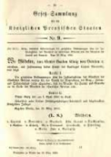Gesetz-Sammlung für die Königlichen Preussischen Staaten. 1890.03.29 No9