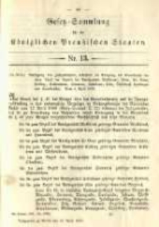 Gesetz-Sammlung für die Königlichen Preussischen Staaten. 1890.04.16 No13