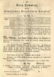 Gesetz-Sammlung für die Königlichen Preussischen Staaten. 1890.05.24 No21