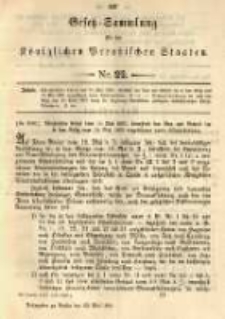 Gesetz-Sammlung f&uuml;r die K&ouml;niglichen Preussischen Staaten. 1890.05.29 No22