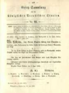 Gesetz-Sammlung für die Königlichen Preussischen Staaten. 1890.06.16 No24