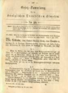 Gesetz-Sammlung f&uuml;r die K&ouml;niglichen Preussischen Staaten. 1890.06.25 No28