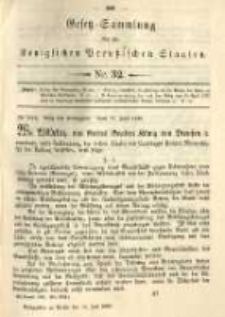 Gesetz-Sammlung f&uuml;r die K&ouml;niglichen Preussischen Staaten. 1890.07.14 No32