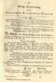 Gesetz-Sammlung f&uuml;r die K&ouml;niglichen Preussischen Staaten. 1890.09.06 No36