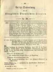 Gesetz-Sammlung für die Königlichen Preussischen Staaten. 1890.10.04 No38