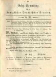Gesetz-Sammlung für die Königlichen Preussischen Staaten. 1890.10.23 No39