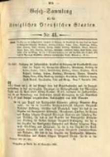 Gesetz-Sammlung für die Königlichen Preussischen Staaten. 1890.11.27 No41