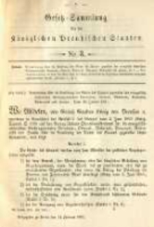 Gesetz-Sammlung für die Königlichen Preussischen Staaten. 1891.01.14 No3