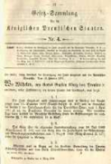 Gesetz-Sammlung für die Königlichen Preussischen Staaten. 1891.03.04 No4