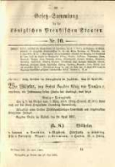 Gesetz-Sammlung für die Königlichen Preussischen Staaten. 1891.05.28 No10