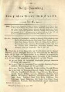 Gesetz-Sammlung für die Königlichen Preussischen Staaten. 1891.06.23 No15