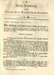 Gesetz-Sammlung f&uuml;r die K&ouml;niglichen Preussischen Staaten. 1891.07.10 No20