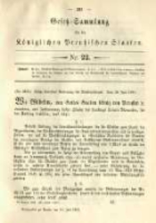 Gesetz-Sammlung f&uuml;r die K&ouml;niglichen Preussischen Staaten. 1891.07.16 No22