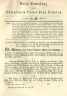 Gesetz-Sammlung f&uuml;r die K&ouml;niglichen Preussischen Staaten. 1891.07.31 No25