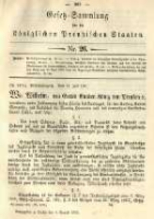 Gesetz-Sammlung für die Königlichen Preussischen Staaten. 1891.08.04 No26