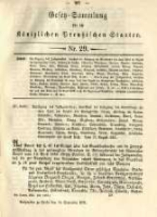 Gesetz-Sammlung f&uuml;r die K&ouml;niglichen Preussischen Staaten. 1891.09.14 No29