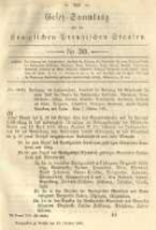 Gesetz-Sammlung für die Königlichen Preussischen Staaten. 1891.10.19 No30