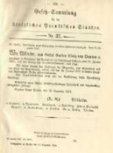 Gesetz-Sammlung f&uuml;r die K&ouml;niglichen Preussischen Staaten. 1891.12.30 No37