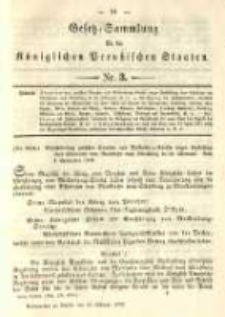 Gesetz-Sammlung f&uuml;r die K&ouml;niglichen Preussischen Staaten. 1892.02.23 No3