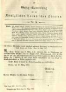 Gesetz-Sammlung f&uuml;r die K&ouml;niglichen Preussischen Staaten. 1892.03.24 No5