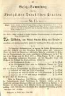 Gesetz-Sammlung f&uuml;r die K&ouml;niglichen Preussischen Staaten. 1892.05.04 No11